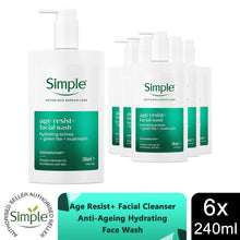 Load image into Gallery viewer, Simple Face Wash Cleanser Purify, Repair, Hydrate, Age Resist, Smooth+ Gel,240ml