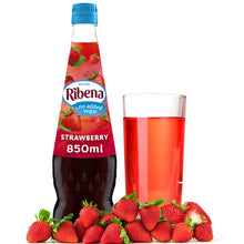 Load image into Gallery viewer, Ribena No Added Sugar Squash Strawberry Vitamin C Juice Drink 850ml, 12 Pack