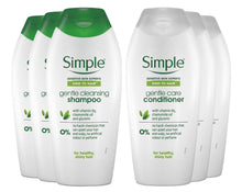 Load image into Gallery viewer, Simple Kind to Hair Gentle Care Shampoo & Conditioner Pro-Vitamin B5 200ml/400ml