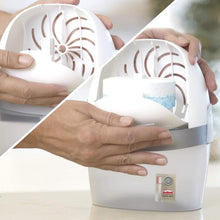 Load image into Gallery viewer, Unibond AERO 360º Moisture Absorber, Ultra-Absorbent Dehumidifier, Helps to Prevent Condensation, Mould & Musty Smells, Refillable Condensation Absorber, 1 Device incl. 1 Refill Tab 450g