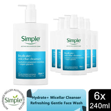 Load image into Gallery viewer, Simple Face Wash Cleanser Purify, Repair, Hydrate, Age Resist, Smooth+ Gel,240ml