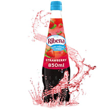 Load image into Gallery viewer, Ribena No Added Sugar Squash Strawberry Vitamin C Juice Drink 850ml, 12 Pack