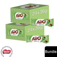 Load image into Gallery viewer, Nestle Chocolate Bar, Aero Peppermint Chocolate Bar 24x36g (2 Pack)