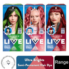 Load image into Gallery viewer, LIVE UB Hair Colour 086 Vivid Green, 087 Dusty Rose, 088 Dark Red – UK