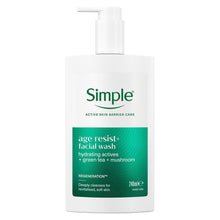 Load image into Gallery viewer, Simple Face Wash Cleanser Purify, Repair, Hydrate, Age Resist, Smooth+ Gel,240ml