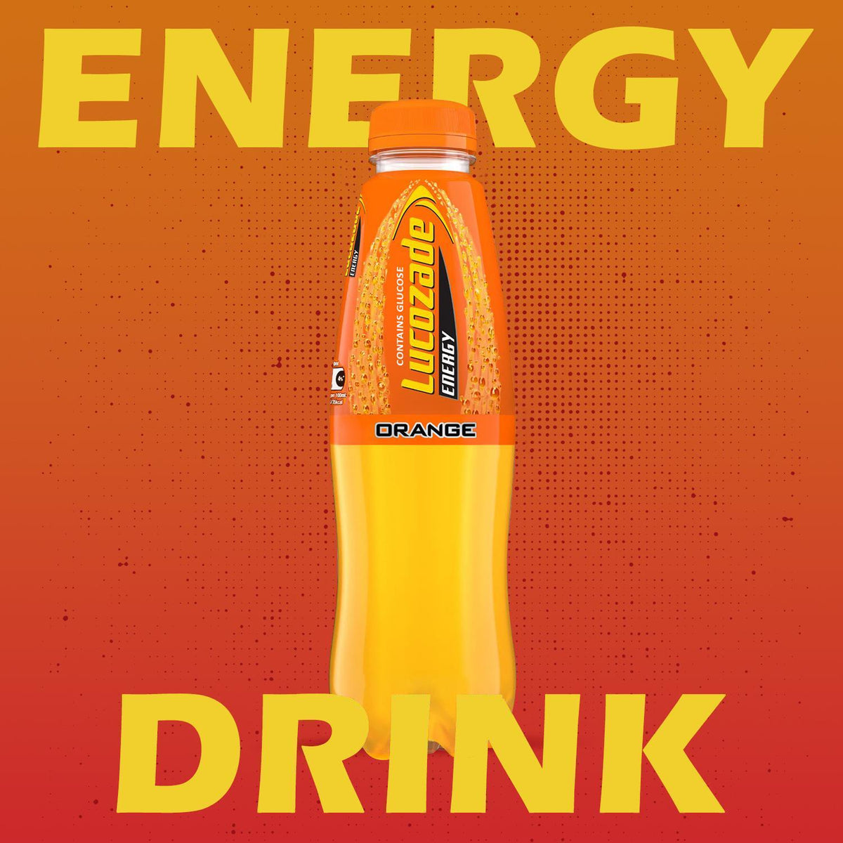 Lucozade Energy Orange Drink - 1 Litre Bottles, Pack Of 12 | Sparkling Glucose Drink For Energy & Hydration