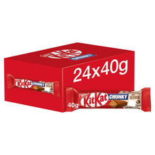 Load image into Gallery viewer, Nestle Chocolate Bar, KitKat Chunky Milk Chocolate Bar 24x40g (2 Pack)