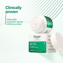 Load image into Gallery viewer, Simple Age Resist+ Night Cream Anti-Ageing Hydrating Face Moisturiser, 50ml
