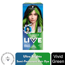 Load image into Gallery viewer, LIVE UB Hair Colour 086 Vivid Green, 087 Dusty Rose, 088 Dark Red – UK