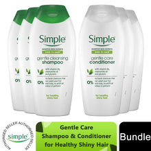 Load image into Gallery viewer, Simple Kind to Hair Gentle Care Shampoo & Conditioner Pro-Vitamin B5 200ml/400ml