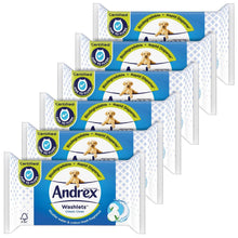 Load image into Gallery viewer, 6x Andrex Washlets Gentle Clean, Skin Kind or Classic Clean Toilet Tissue Wipes