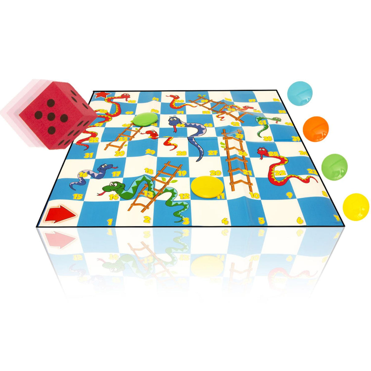 JumboSized Family Garden Outdoor Summer Games Giant Snakes & Ladder