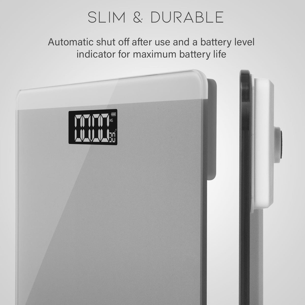 Aquarius 3in1 Digital Bathroom Scales with Step-On Technology, Max 180 ...