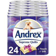 Load image into Gallery viewer, Andrex Toilet Roll Supreme Quilts Fragrance-Free 3 Ply Toilet Paper, 72 Rolls