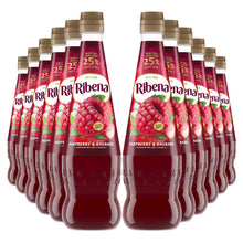 Load image into Gallery viewer, 12 Pack of Ribena Raspberry and Rhubard Cordial Squash, 850ml