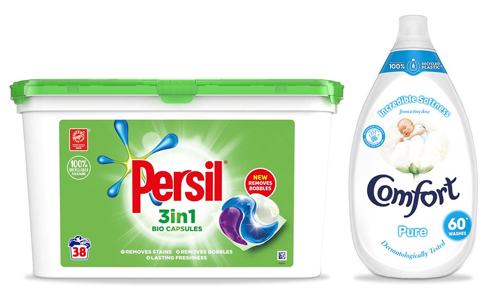 Persil Capsules and Comfort Intense Fabric Conditioner Bundle Avant