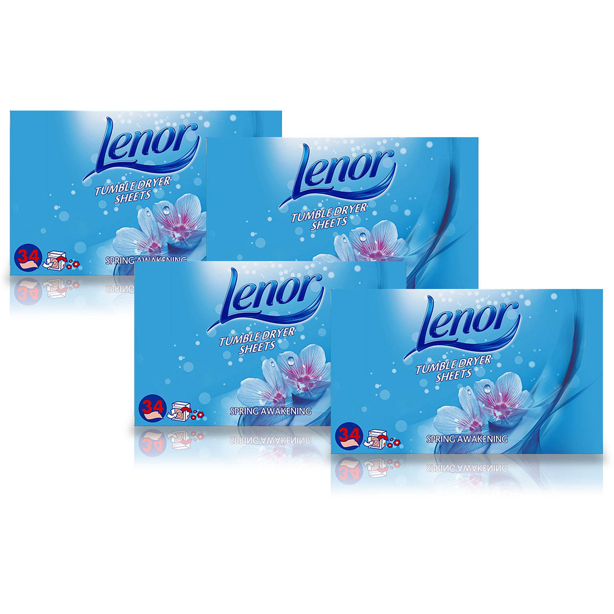 Lenor Tumble Dryer Sheets, Spring Awakening Or Summer Breeze, 34 Sheet