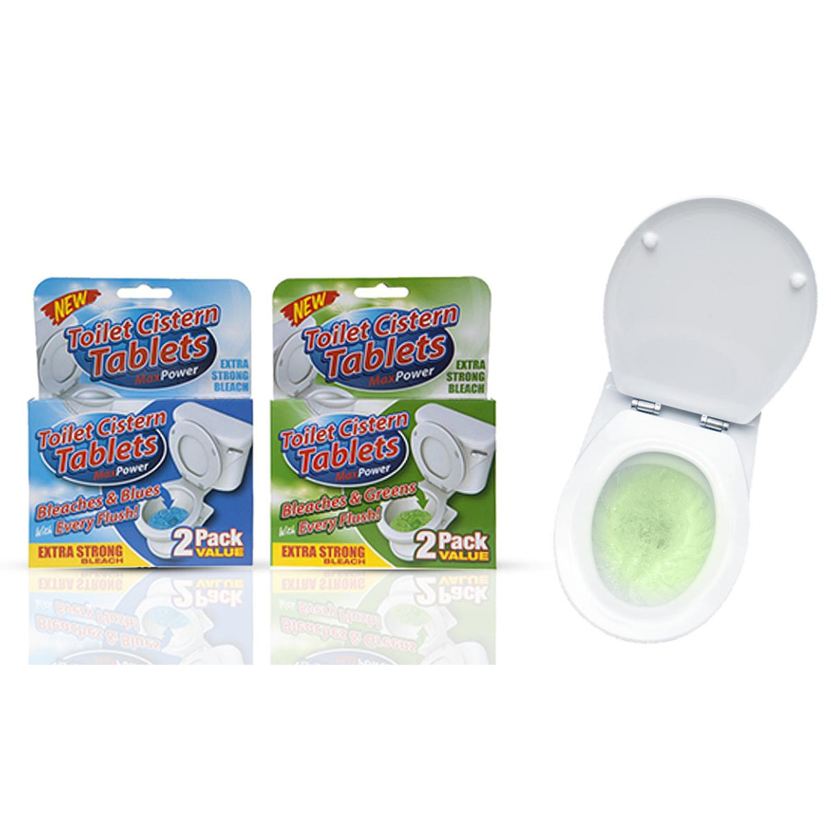 PMS Extra Strong Bleach Max Power Toilet Cistern 2 Tablets, Assorted C