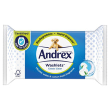Load image into Gallery viewer, 6x Andrex Washlets Gentle Clean, Skin Kind or Classic Clean Toilet Tissue Wipes