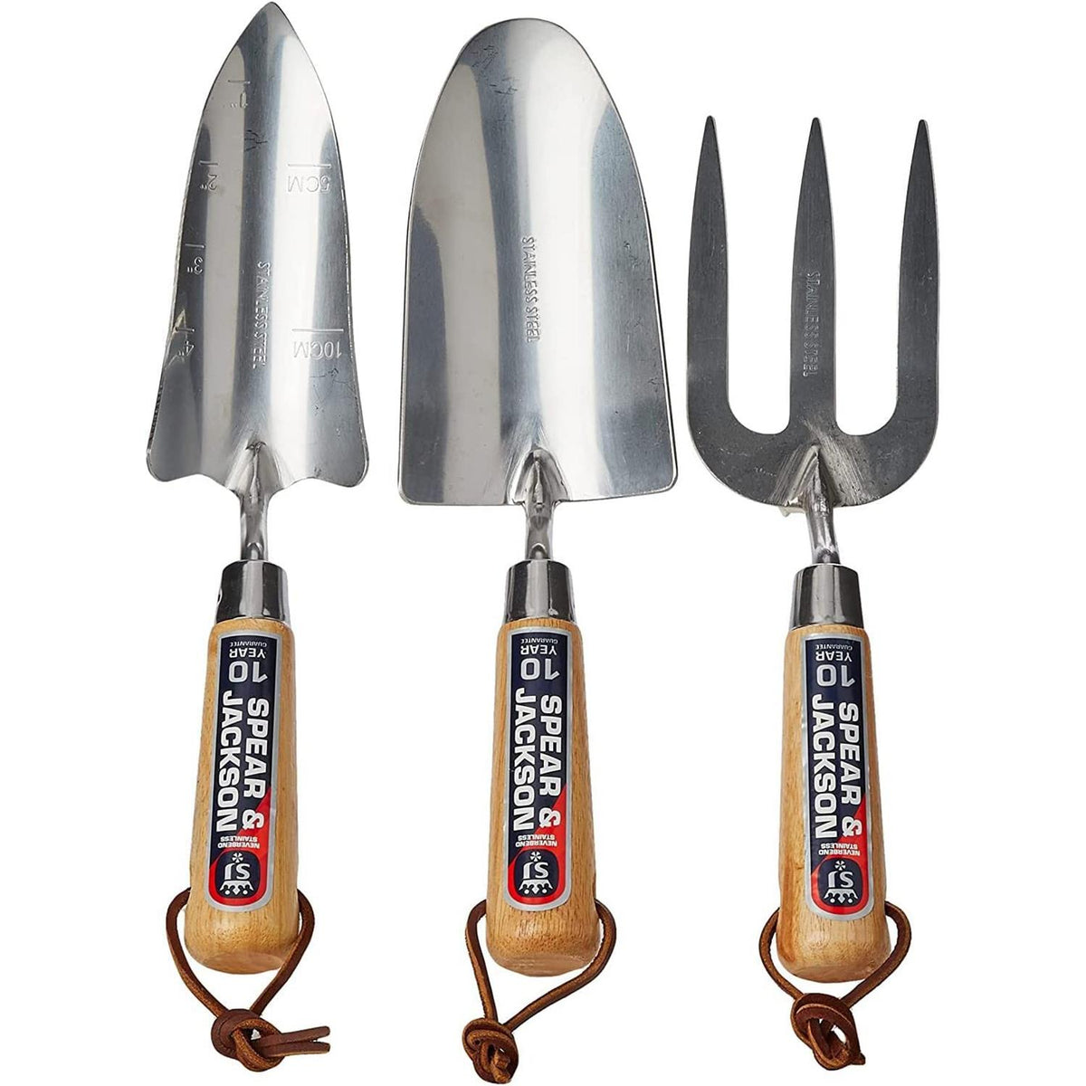 Spear & Jackson Gift Set of Neverbend Stainless Trowels & Fork Garden