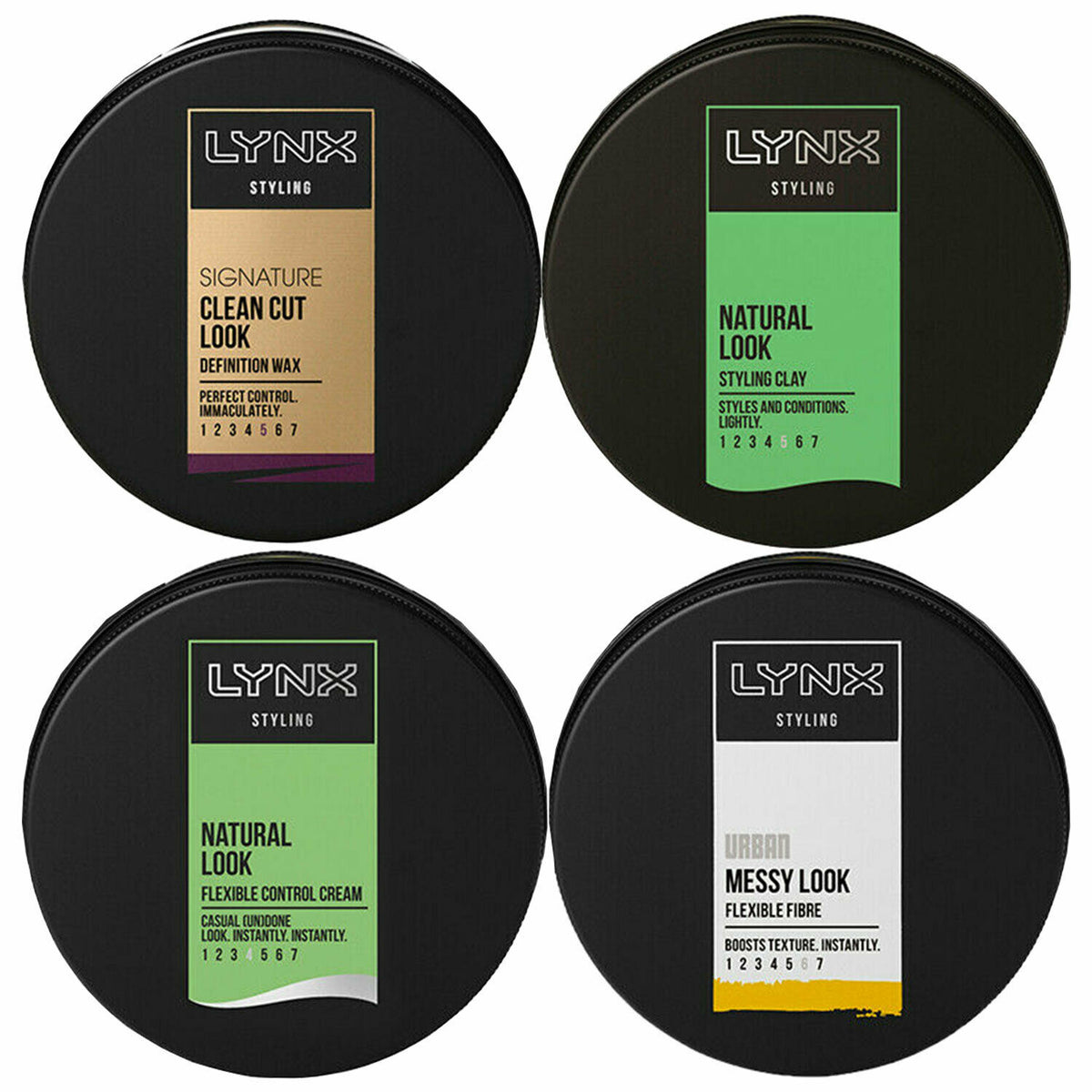 Lynx Styling Hair Cream/Wax /Clay/Paste, Natural/Clean Cut/Messy Look