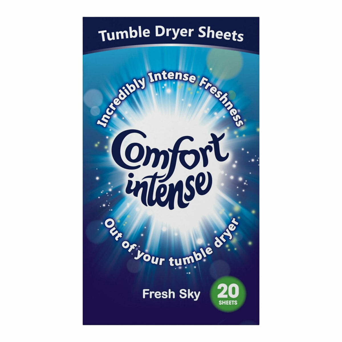 Comfort Tumble Dryer Sheets, Fresh Sky, 5 Packs of 20 wash Avant