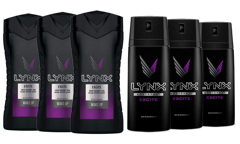 Lynx Shower Gel & Body Spray Multipack 5 Scents Pack of 3 Avant Garde