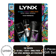 Load image into Gallery viewer, Lynx THE TRIFECTA Ice Chill, Excite &amp; Jungle Fresh 3 Pieces Gift Set for Him