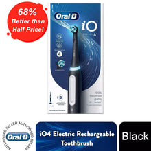 Load image into Gallery viewer, Oral-B iO4 Electric Rechargeable Toothbrush with 4 Modes &amp; UK 2 Pin Plug, Black