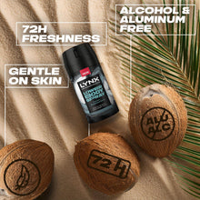 Load image into Gallery viewer, Lynx Lower Body Spray Coconut + Sandalwood 72Hrs of Freshness 100ml, 3 Pack