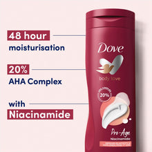 Load image into Gallery viewer, 3 pk Dove Nourishing Pro age Body Lotion with AHA,Olive Oil &amp; VitaminB3, 3pk of 400ml