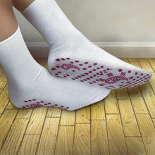 Load image into Gallery viewer, Envie Tourmaline Magnetic Health Socks White Wellness Therapy Comfort Pair Care