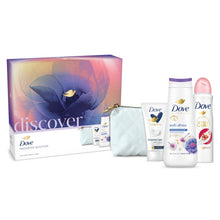 Load image into Gallery viewer, Dove Discover Favourites Selection 3 Pieces Gift Set for Her with Beauty Bag