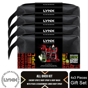 Lynx Fine Fragrance Washbag Gift Set, Premium Cherry Spritz and Pear Scent