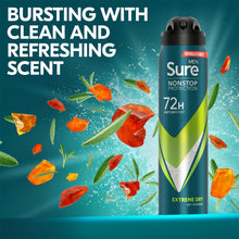 Load image into Gallery viewer, Sure Men Anti-perspirant 72H Nonstop Protection Extreme Dry Deodorant, 3x250ml