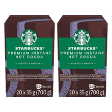 Load image into Gallery viewer, Starbucks Instant Hot Chocolate 20 Sachets 2 Pack Velvety &amp; Rich Chocolate Drink