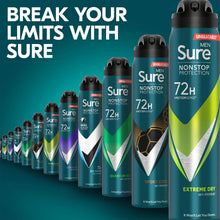 Load image into Gallery viewer, Sure Men Anti-perspirant 72H Nonstop Protection Extreme Dry Deodorant, 3x250ml