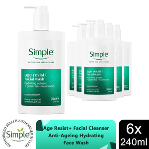Simple Face Wash Cleanser Purify, Repair, Hydrate, Age Resist, Smooth+ Gel,240ml