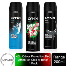 Load image into Gallery viewer, Lynx XL 48-Hour High Definition Fragrance Body Spray Deodorant, 3 Pack, 200ml