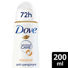 Load image into Gallery viewer, Dove Advanced Care Antiperspirant Deo Coconut &amp; Jasmine Flower Scent 200ml, 6pk