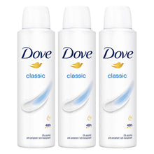 Load image into Gallery viewer, Dove Classic Anti-Perspirant with 48H Sweat Protection Deo for Women 150ml, 3pk