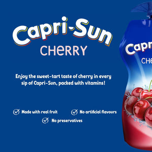 Capri Sun Cherry Juice with Vitamins & Antioxidants - No Preservatives, 30x330ml