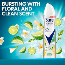 Load image into Gallery viewer, Sure Women Antiperspirant 72H Nonstop Protection Freesia&amp;Water Lily Deo,3x250ml