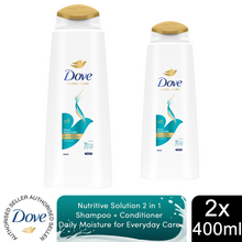 Load image into Gallery viewer, Dove Nutritive Solutions Daily Moisture 2in1 Shampoo &amp; Conditioner 400ml ,2pk