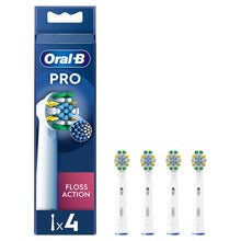 Load image into Gallery viewer, Oral-B Floss Action White X-Filaments Toothbrush Replacement Heads, Pack of 4
