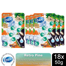 Load image into Gallery viewer, Bloo Power Active Toilet Block 70s&amp;80s Spring Limited Edition, 6 Pack