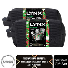Load image into Gallery viewer, Lynx Africa Washbag Gift Set - Body Spray, Bodywash &amp; Antiperspirant Trio Kit