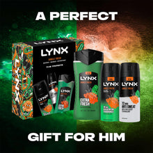 Load image into Gallery viewer, Lynx Jungle Fresh THE TRIFECTA BodyWash, Spray &amp; Antiperspirant Gift Set for Him