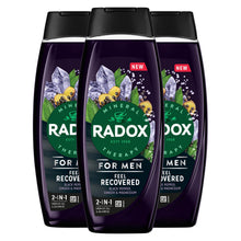 Load image into Gallery viewer, 3x Radox Mineral Therapy Feel Recovered 2in1 Shower Gel &amp; Shampoo for Men, 450ml