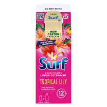 Load image into Gallery viewer, Surf Liquid Detergent Tropical Lily 24 Washes Deep Fabric Clean 648ml, 6pk